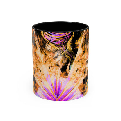Mug with abstract design on a white background