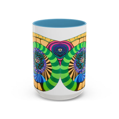 Psychedelic Spiral Accent Coffee Mug – Colorful Abstract Art 11/15oz