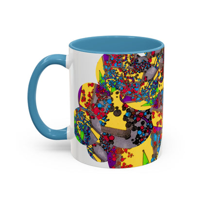 Abstract Colorburst Accent Coffee Mug — Vibrant Pop Art Design