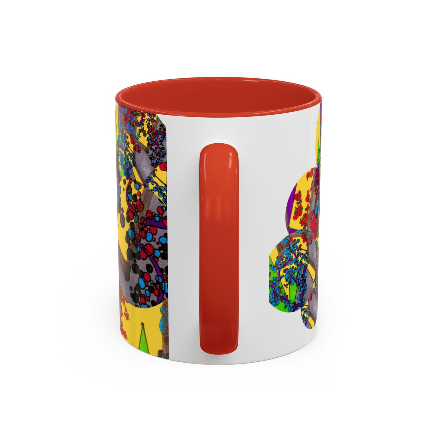 Abstract Colorburst Accent Coffee Mug — Vibrant Pop Art Design
