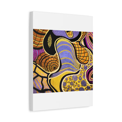 Abstract Gold & Purple Canvas Art